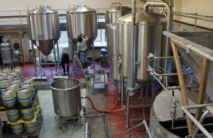 In my head, this is what my home brewery looks like. In reality, it's a plastic fermenter under my stairs. I like my fantasy brewery better.