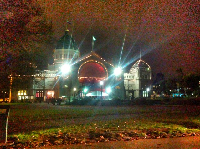 The lovely Melbourne home of the Great Australasian Beer Spectapular. At night, obviously.