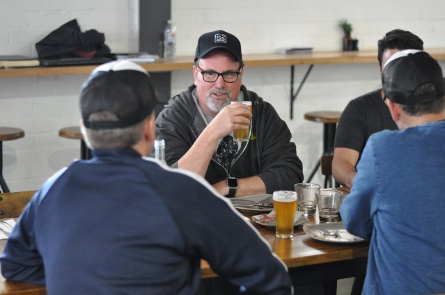Former Stone brewer Mitch Steele discusses a planned brew with Club Brewing